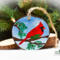 State bird of Kentucky wood slice Christmas ornament at Cove Creek Photography.